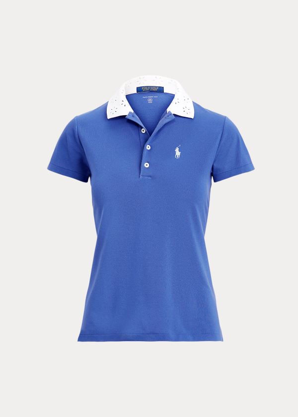 Women's Ralph Lauren Eyelet Golf Polo Shirts | 582690XFA